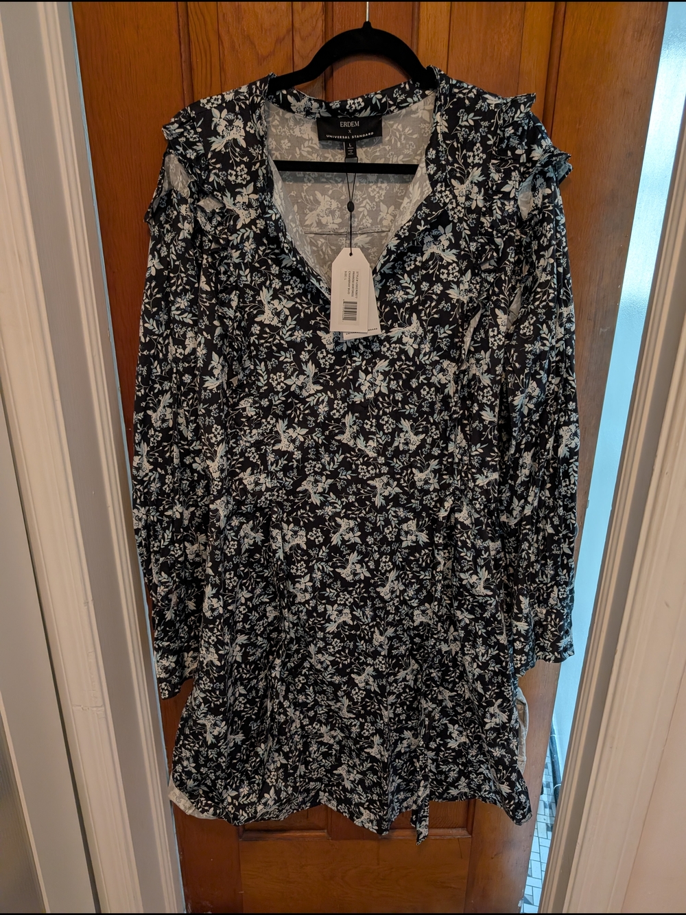 Erdem x Universal Standard Primrose Ruffle Shirt Dress L In US Sizing